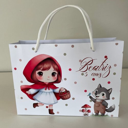 Sacola Personalizada Chapeuzinho Vermelho - Pegue e Monte