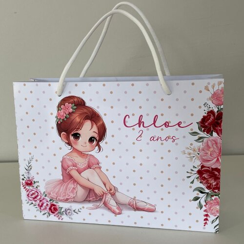 Sacola Personalizada Bailarina - Pegue e Monte