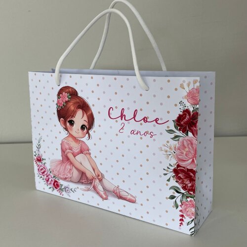 Sacola Personalizada Bailarina - Pegue e Monte