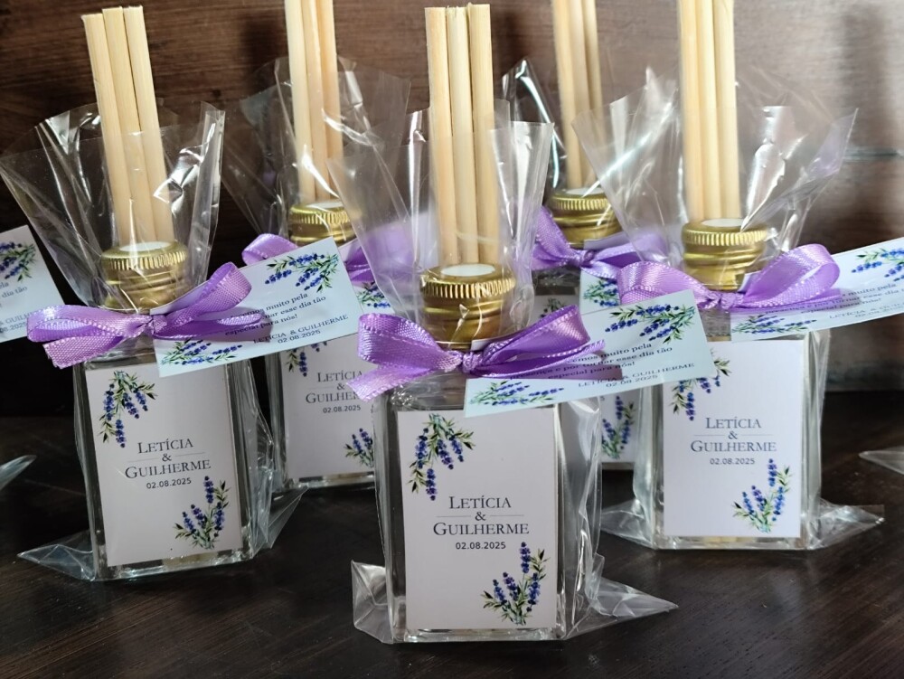 Lembrancinha casamento aromatizador de varetas