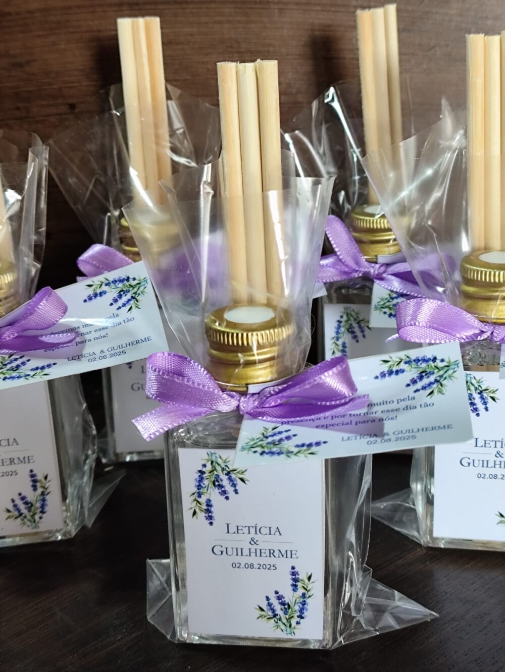 Lembrancinha casamento aromatizador de varetas