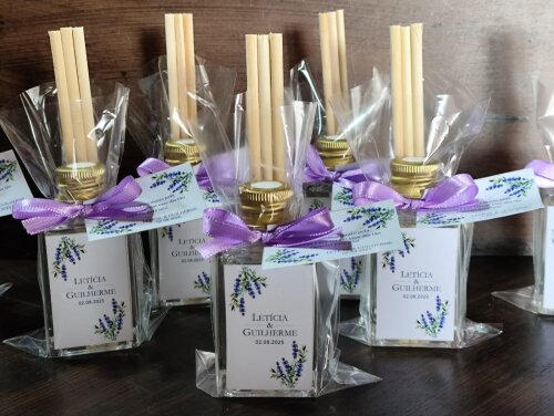 Lembrancinha casamento aromatizador de varetas
