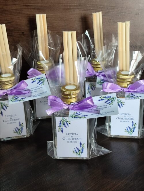 Lembrancinha casamento aromatizador de varetas