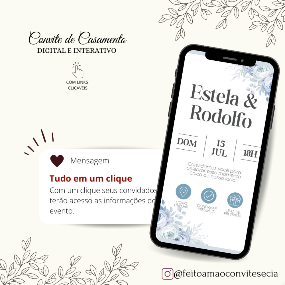 Convite de Casamento Digital Interativo