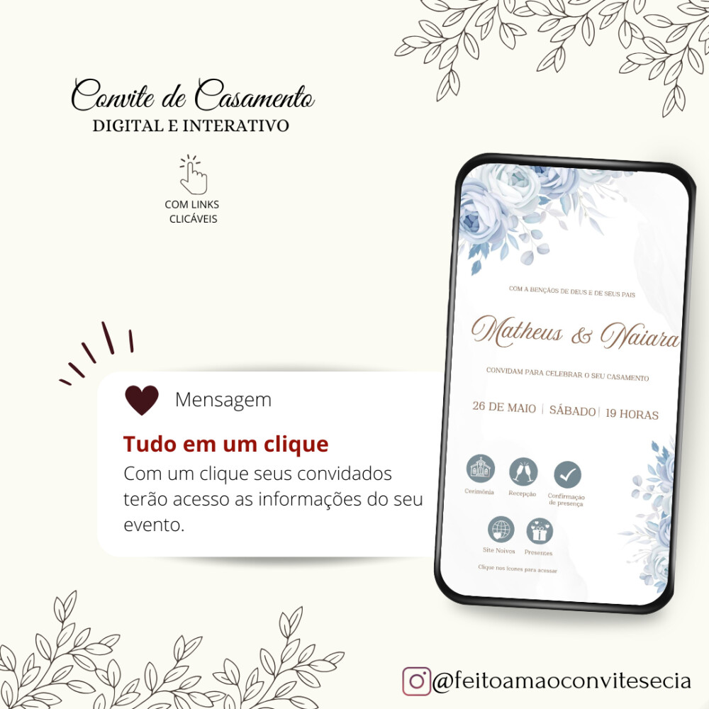Convite de Casamento Digital Interativo