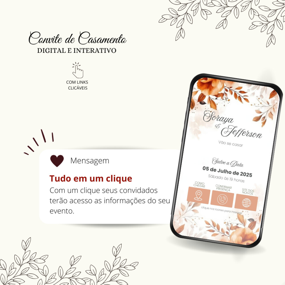 Convite de Casamento Digital Interativo
