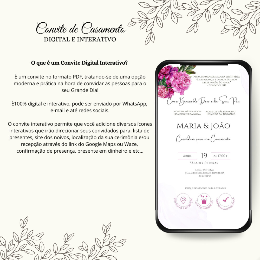 Convite de Casamento Digital Interativo