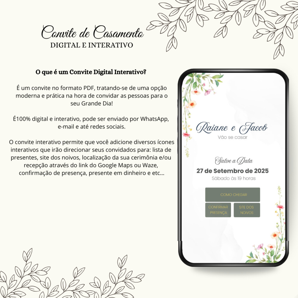 Convite de Casamento Digital Interativo