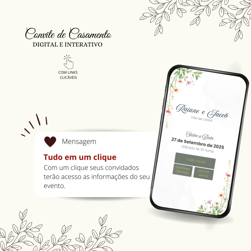 Convite de Casamento Digital Interativo