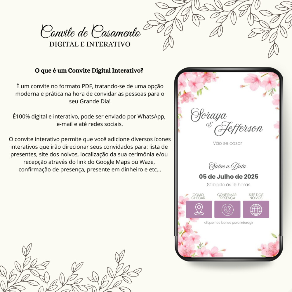 Convite de Casamento Digital Interativo