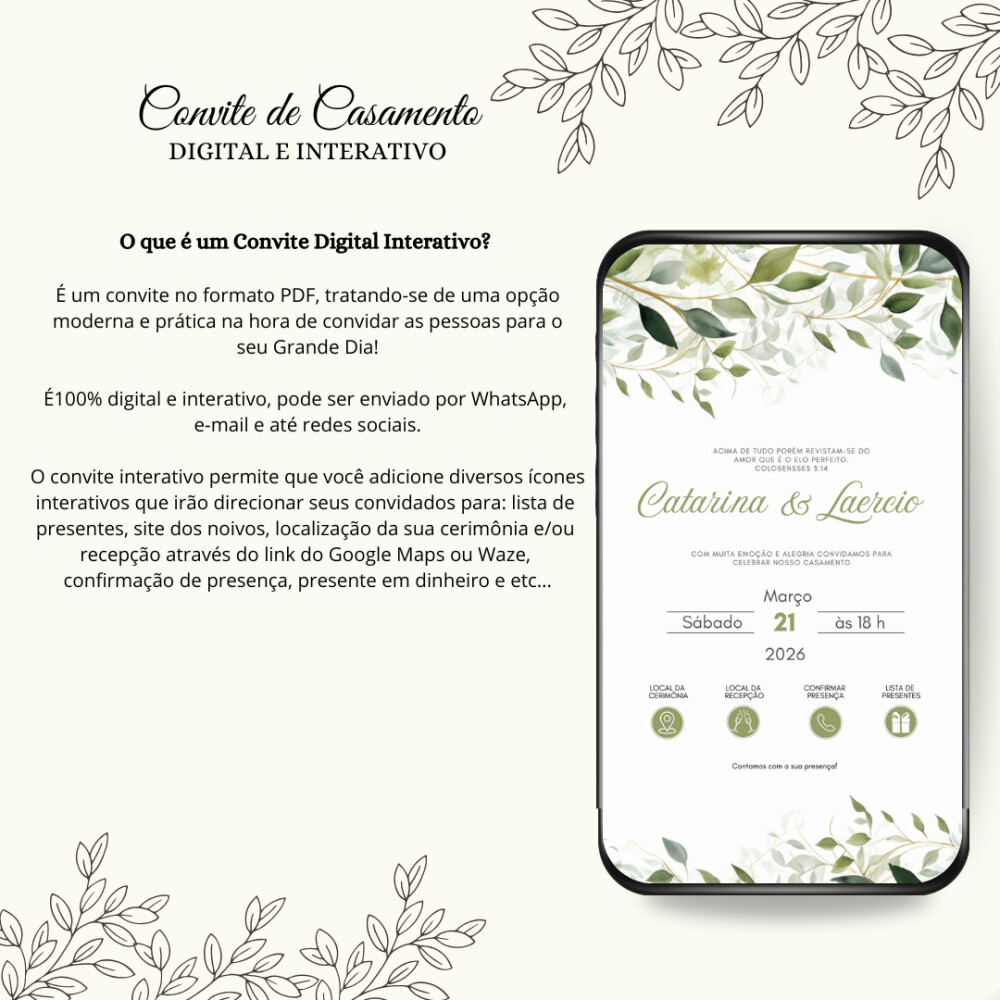 Convite de Casamento Digital Interativo