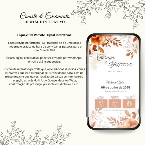 Convite de Casamento Digital Interativo