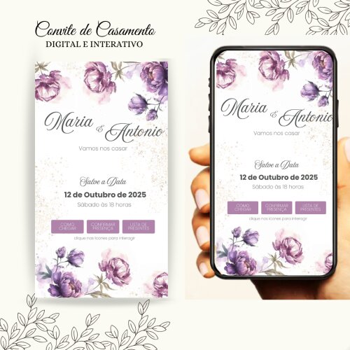 Convite de Casamento Digital Interativo