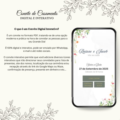 Convite de Casamento Digital Interativo