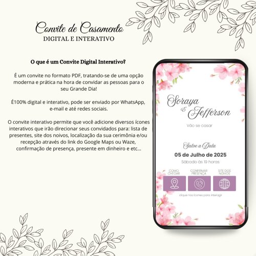 Convite de Casamento Digital Interativo