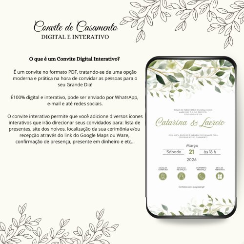Convite de Casamento Digital Interativo
