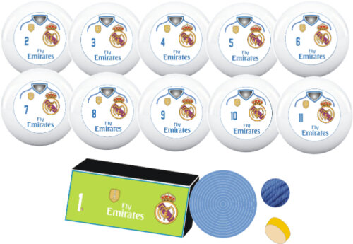Jogo de botão Dallas - Real Madrid personalizado