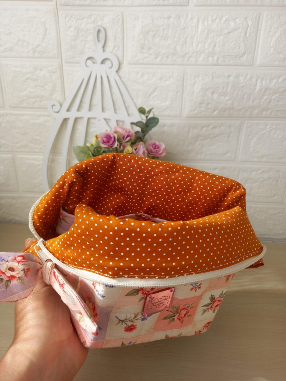 Necessaire Box Organizadora Bolsa Multi Uso Vira Cestinha