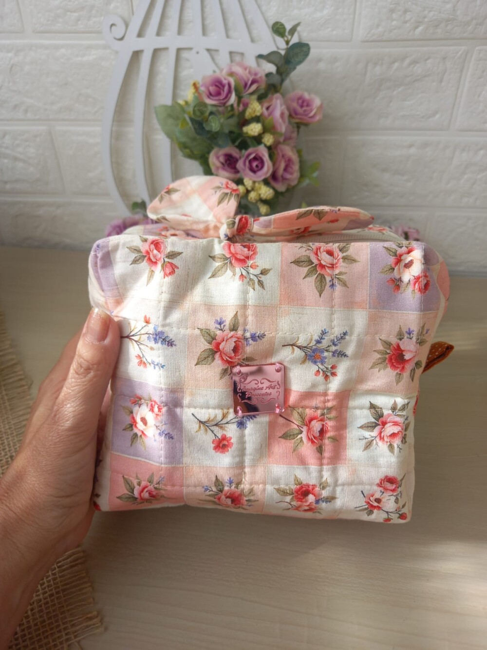 Necessaire Box Organizadora Bolsa Multi Uso Vira Cestinha