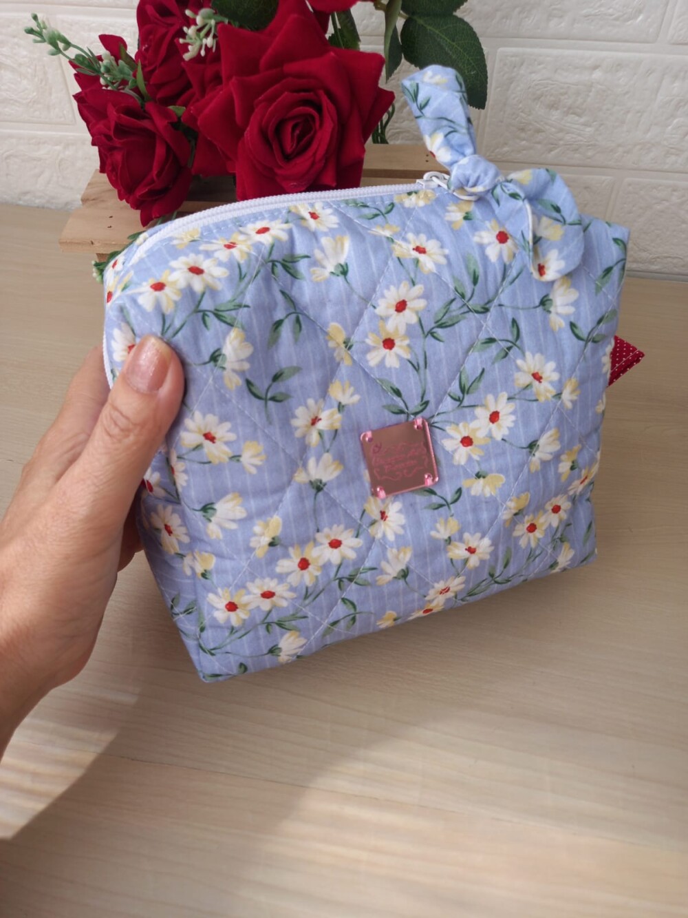 Necessaire Box Organizadora Bolsa Multi Uso Vira Cestinha