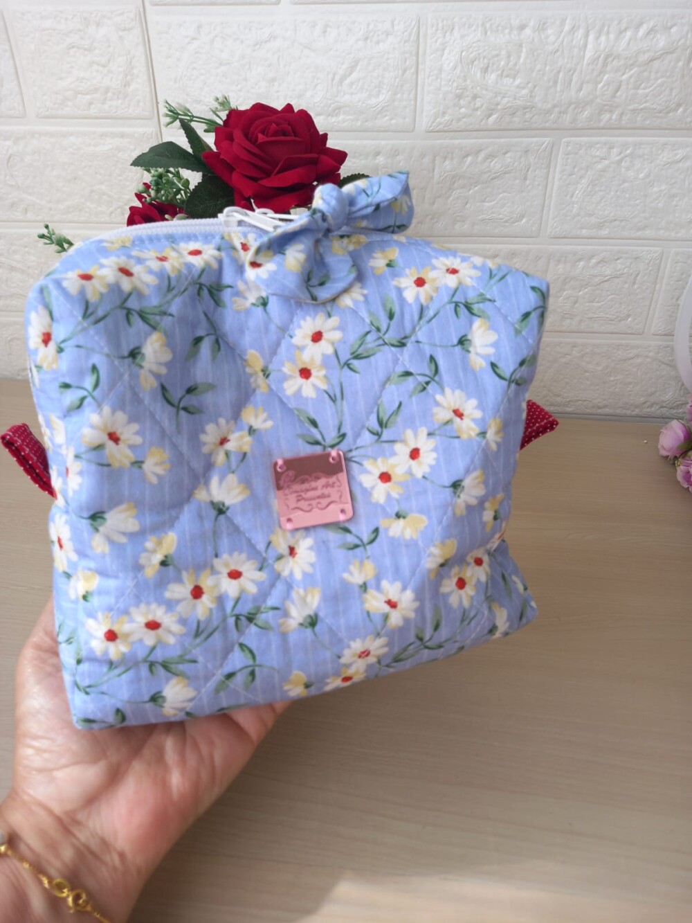 Necessaire Box Organizadora Bolsa Multi Uso Vira Cestinha