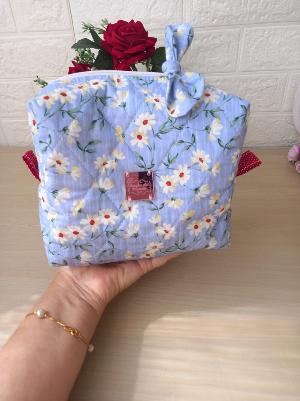 Necessaire Box Organizadora Bolsa Multi Uso Vira Cestinha