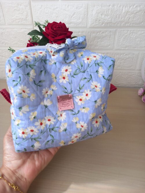 Necessaire Box Organizadora Bolsa Multi Uso Vira Cestinha