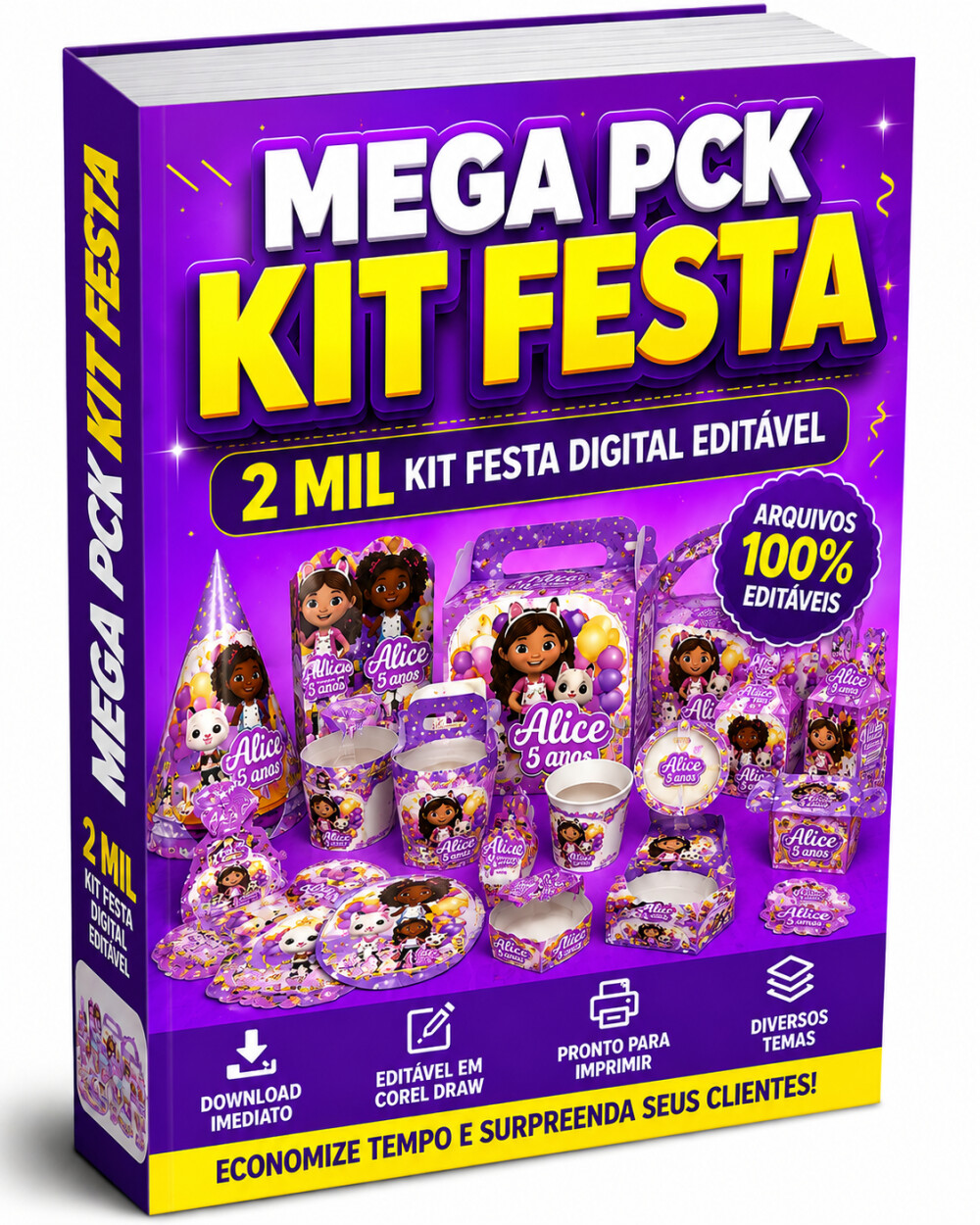 MEGA PACK 2 MIL KITS FESTA DIGITAL – ARQUIVOS DE CORTE COM ACES
