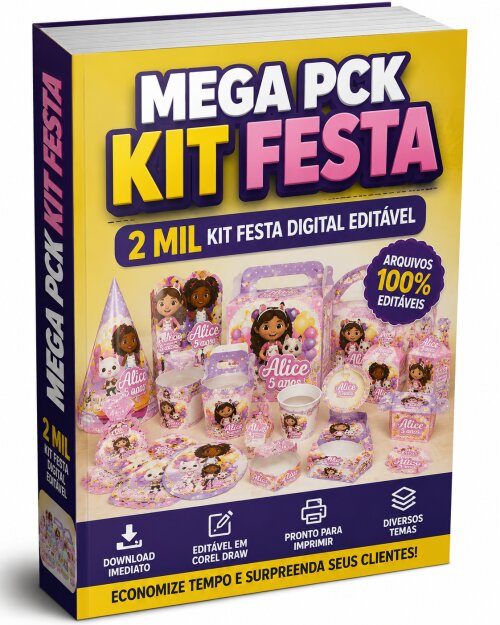MEGA PACK 2 MIL KITS FESTA DIGITAL – ARQUIVOS DE CORTE COM ACES