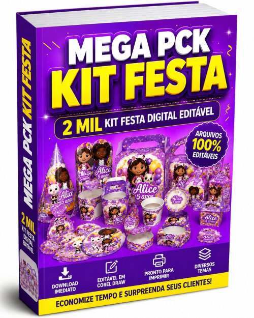 MEGA PACK 2 MIL KITS FESTA DIGITAL – ARQUIVOS DE CORTE COM ACESSO VITALÍCIO PELO GOOGLE DRIVE
