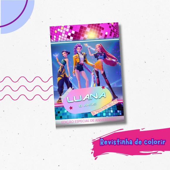 Revistinha de Colorir Guerreiras do K-pop