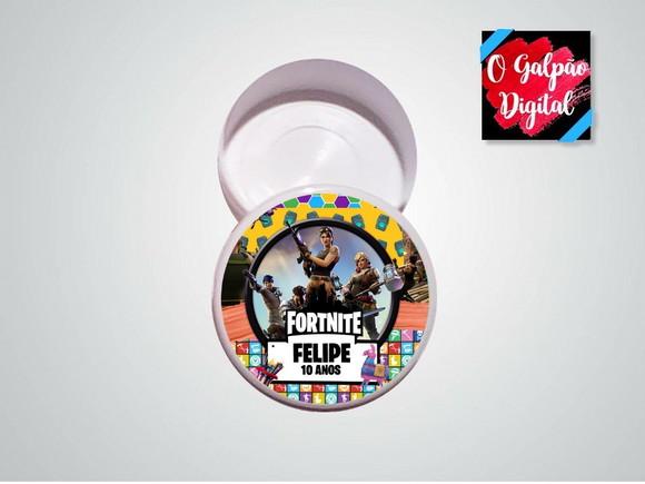 Rótulo de Latinha Fortnite