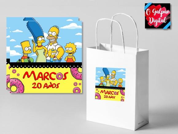 Rótulo de Sacola Os Simpsons