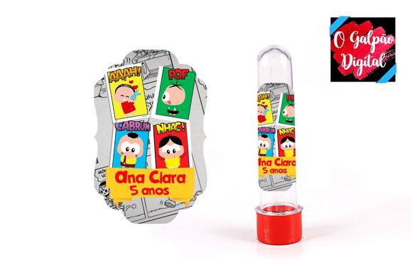 Rótulo de Tubete Turma da Mônica Toy