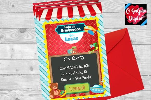Convite Loja de Brinquedos