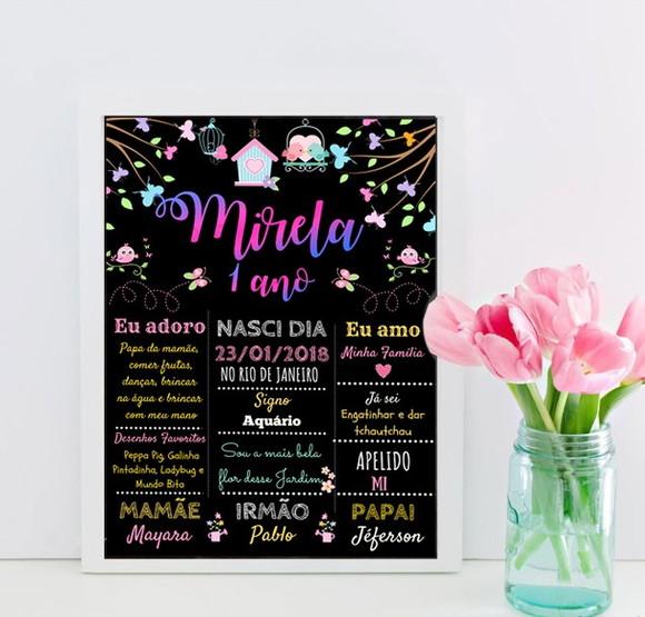 Chalkboard Jardim Encantado
