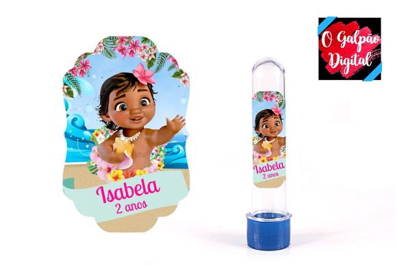 Rótulo de Tubete Moana Baby