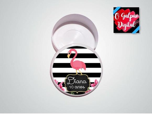 Rótulo de Latinha Flamingo