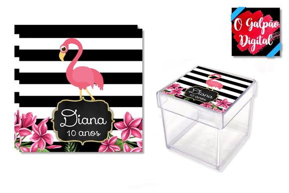 Adesivo de Caixinha Flamingo
