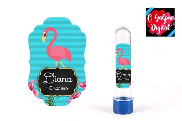 Rótulo de Tubete Flamingo