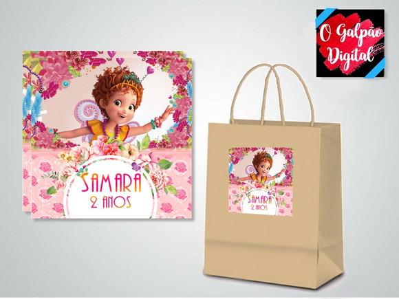 Rótulo de Sacola Kraft Fancy Nancy Clancy