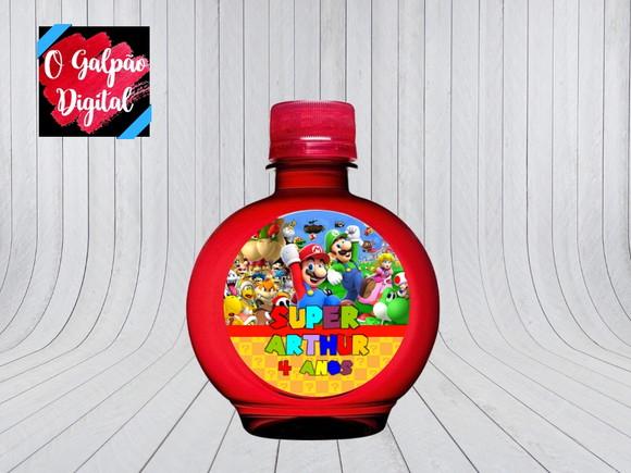 Rótulo de Água Ouro Fino Mario Bros