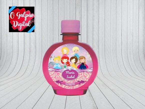Rótulo de Água Ouro Fino Princesas Baby