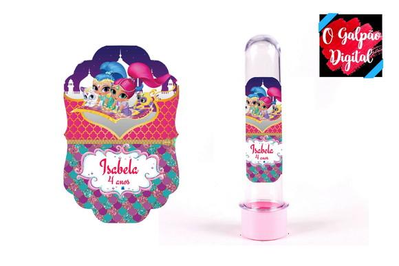 Rótulo de Tubete Shimmer e Shine
