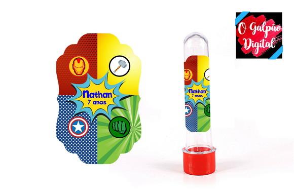 Rótulo para Tubete Vingadores