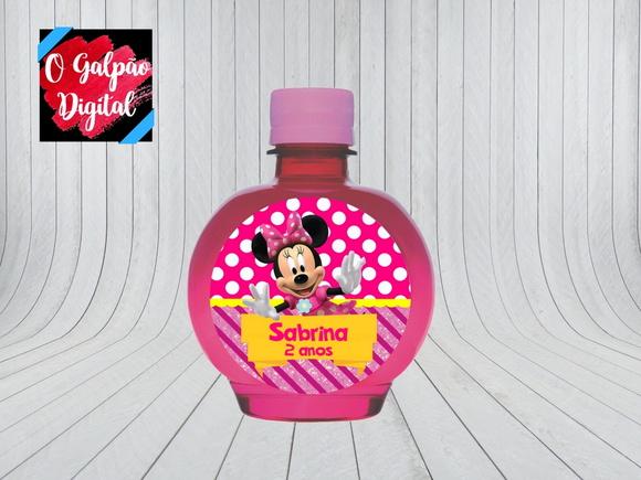 Rótulo de Água Ouro Fino Minnie Rosa