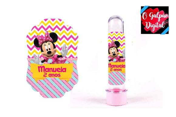Rótulo de Tubete Minnie Rosa