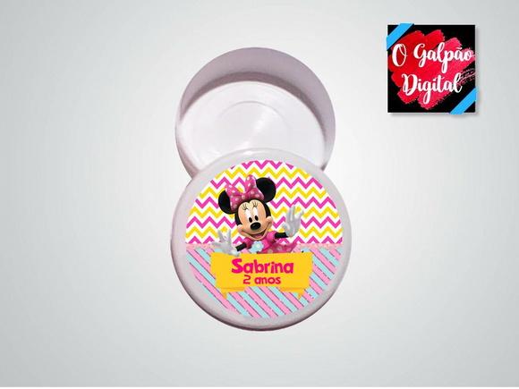 Rótulo de Latinha Minnie Rosa