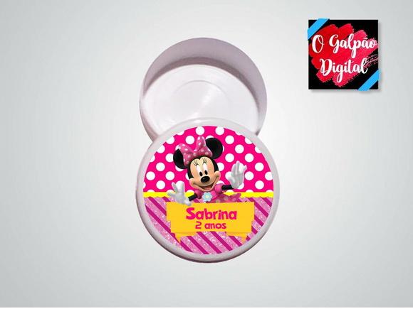 Rótulo de Latinha Minnie Rosa