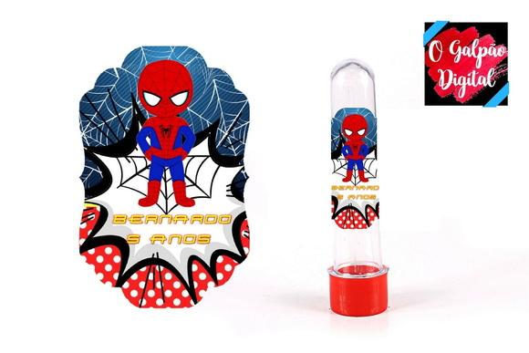 Rótulo de Tubete Homem Aranha